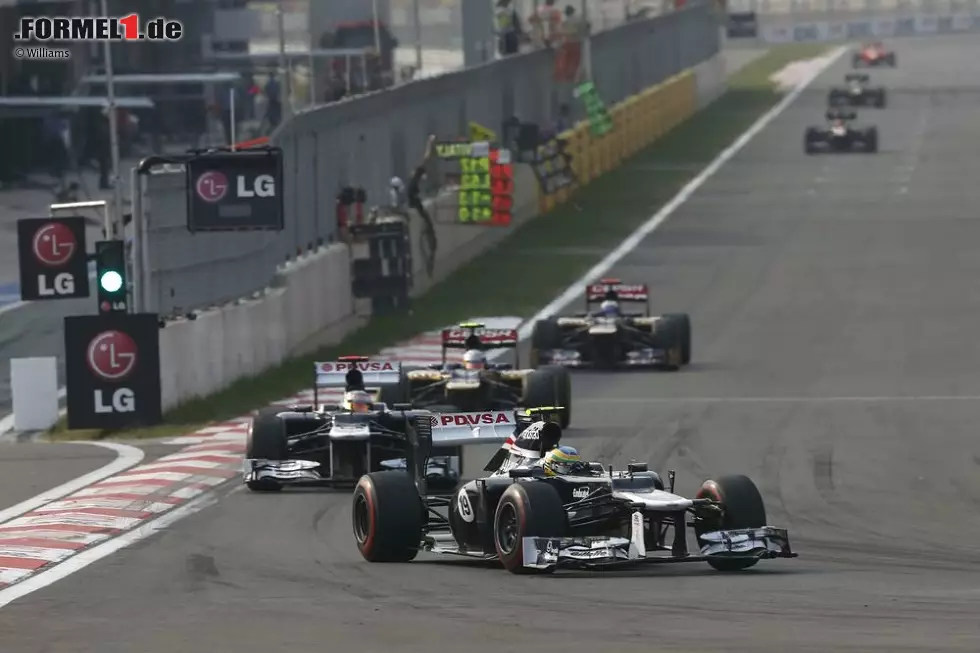 Foto zur News: Bruno Senna (Williams), Pastor Maldonado (Williams) und Jean-Eric Vergne (Toro Rosso)