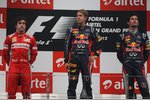 Gallerie: Fernando Alonso (Ferrari), Sebastian Vettel (Red Bull) und Mark Webber (Red Bull)