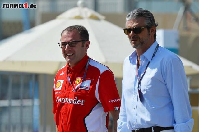 Foto zur News: Maurizio Arrivabene mit Stefano Domenicali (Scuderia Ferrari)