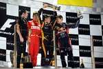 Gallerie: Eric Boullier (Lotus-Teamchef), Fernando Alonso (Ferrari), Sebastian Vettel (Red Bull) und Kimi Räikkönen (Lotus)
