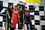 Gallerie: Eric Boullier (Lotus-Teamchef), Fernando Alonso (Ferrari), Sebastian Vettel (Red Bull) und Kimi Räikkönen (Lotus)