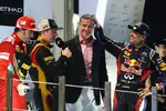 Gallerie: Kimi Räikkönen (Lotus), David Coulthard, Fernando Alonso (Ferrari) und Sebastian Vettel (Red Bull)