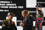 Gallerie: David Coulthard, Kimi Räikkönen (Lotus) und Sebastian Vettel (Red Bull)