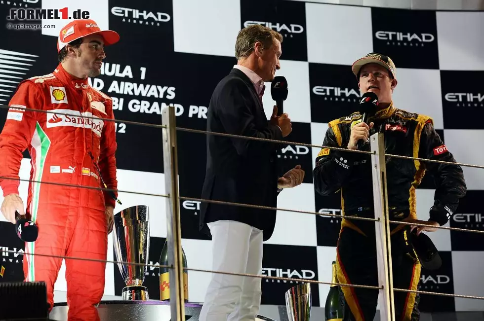 Foto zur News: Fernando Alonso (Ferrari), David Coulthard (Mücke-Mercedes) und Kimi Räikkönen (Lotus)