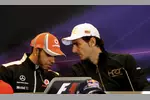 Gallerie: Pedro de la Rosa (HRT) und Lewis Hamilton (McLaren)