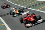 Gallerie: Felipe Massa (Ferrari), Nico Hülkenberg (Force India) und Lewis Hamilton (McLaren)