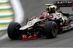 Foto zur News: Romain Grosjean (Lotus) nach seiner Kollision mit Pedro de la Rosa im HRT