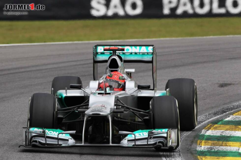 Foto zur News: Michael Schumacher (Mercedes) hatte im letzten Qualifying seiner Formel-1-Karriere kein Glück - nur Rang 14