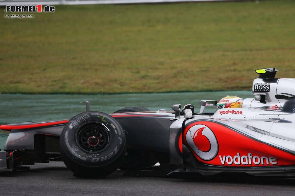 Foto zur News: Lewis Hamilton (McLaren) nach der  Nico Hülkenberg (Force India)