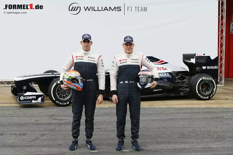 Foto zur News: Pastor Maldonado (Williams) und Valtteri Bottas (Williams)