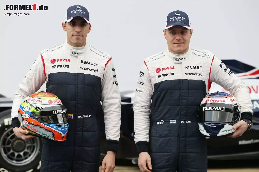 Foto zur News: Pastor Maldonado (Williams) und Valtteri Bottas (Williams)