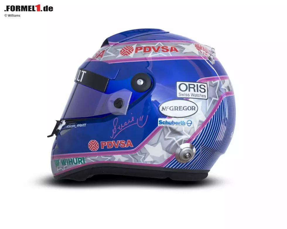 Foto zur News: Helm von Susie Wolff (Williams)