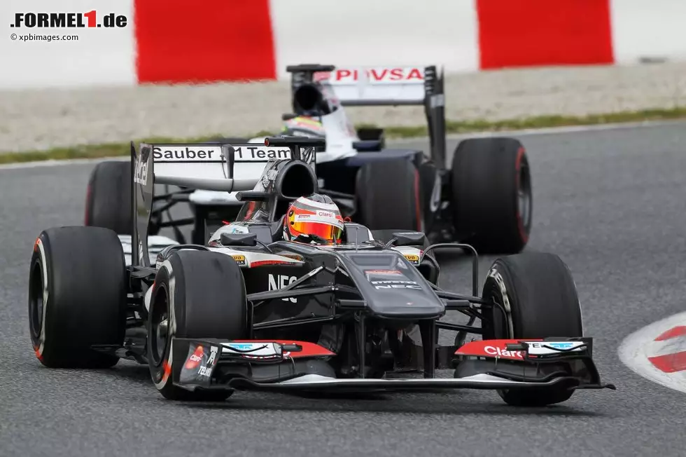 Foto zur News: Nico Hülkenberg (Sauber) und Pastor Maldonado (Williams)