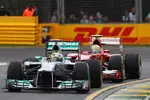 Foto zur News: Nico Rosberg (Mercedes) und Felipe Massa (Ferrari)