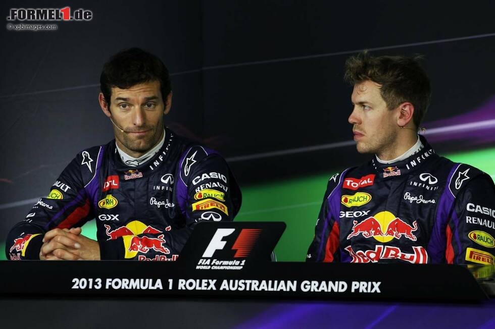 Foto zur News: Mark Webber (Red Bull) und Sebastian Vettel (Red Bull)