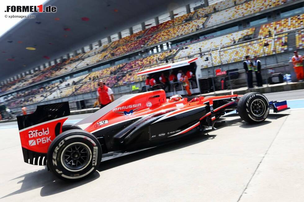 Foto zur News: Jules Bianchi (Marussia) beginnt sein erstes China-Wochenende als Formel-1-Fahrer
