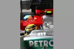 Foto zur News: Lewis Hamilton (Mercedes) und Fernando Alonso (Ferrari)