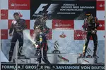 Gallerie: Kimi Räikkönen (Lotus), Sebastian Vettel (Red Bull) und Romain Grosjean (Lotus)