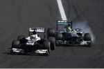 Foto zur News: Pastor Maldonado (Williams) und Nico Rosberg (Mercedes)
