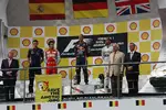 Gallerie: Fernando Alonso (Ferrari), Sebastian Vettel (Red Bull) und Lewis Hamilton (Mercedes)