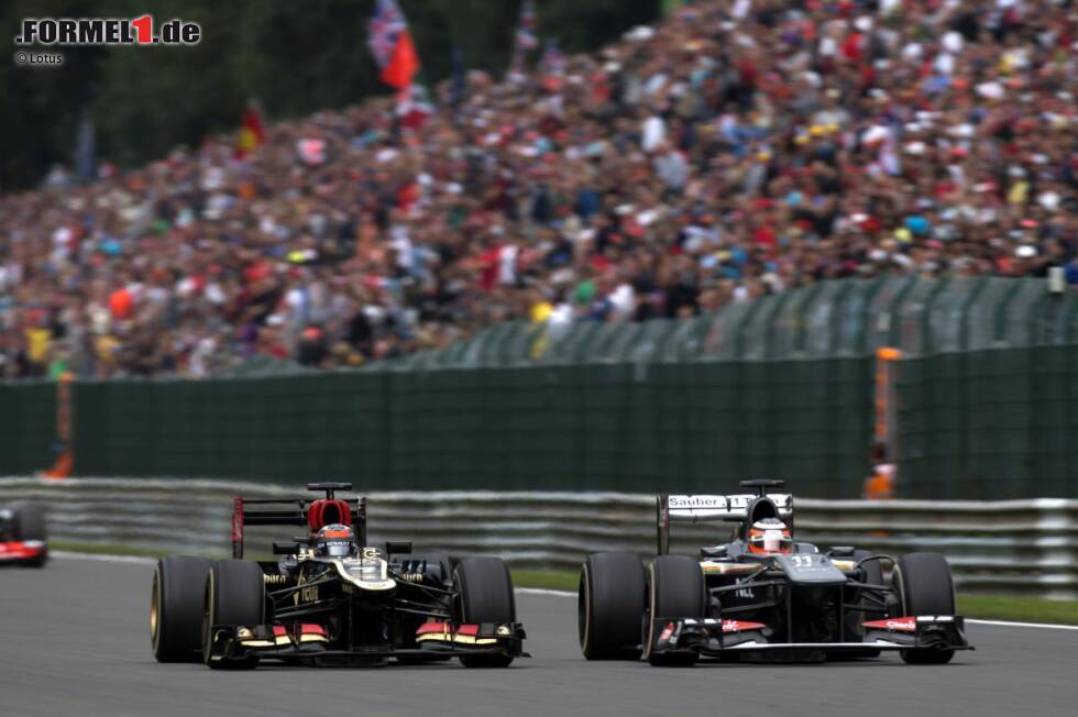 Foto zur News: Kimi Räikkönen (Lotus) und Nico Hülkenberg (Sauber)