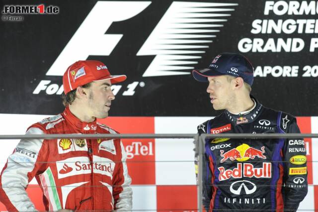 Foto zur News: "Hörst du die Pfiffe auch?": Während Alonso gefeiert wird, ist Vettel oftmals der Buhmann