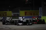 Foto zur News: Pastor Maldonado (Williams), Nico Hülkenberg (Sauber) und Sergio Perez (McLaren)