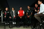 Foto zur News: Franz Tost, Monisha Kaltenborn, Graeme Lowdon und Cyril Abiteboul im Interview mit dem britischen Fernsehen