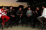 Foto zur News: Stefano Domenicali, Eric Boullier, Christian Horner und Martin Whitmarsh im Interview mit dem britischen Fernsehen