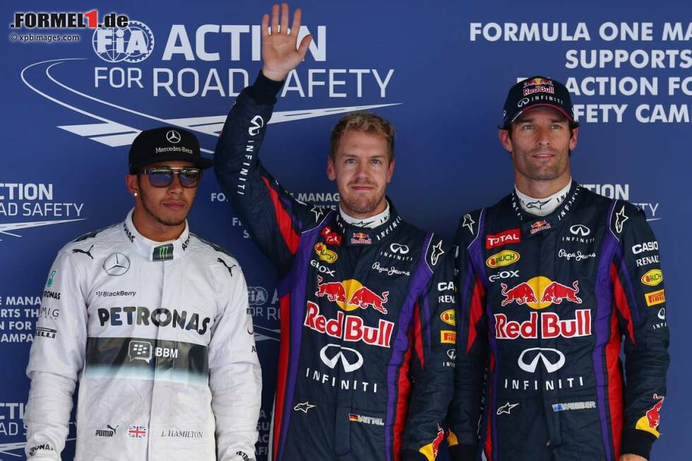 Foto zur News: Die Konkurrenz ist derzeit etwas machtlos: Erneut Pole-Position für Sebastian Vettel vor Lewis Hamilton und Mark Webber, der zumindest am Samstag Dritter ist