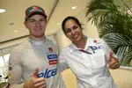 Foto zur News: Nico Hülkenberg und Monisha Kaltenborn (Sauber)