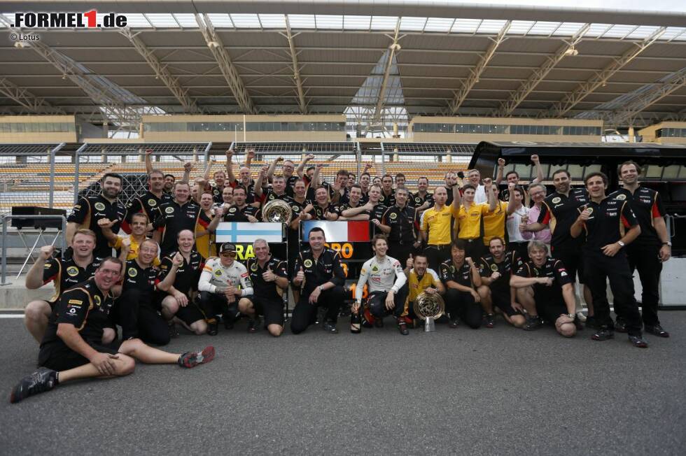 Foto zur News: Das Lotus-Team jubelt über das Doppel-Podium