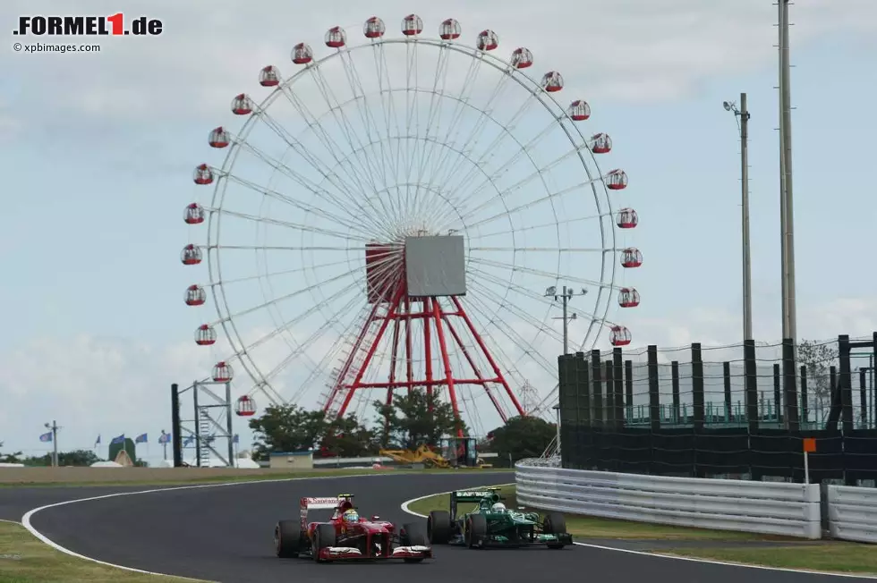 Foto zur News: ...Felipe Massa, der im Ferrari erneut schneller war als Teamkollege Fernando Alonso
