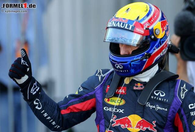Foto zur News: Mark Webber konnte seine erste Pole-Position der Saison feiern. In den Jahren 2009-2012 hatte immer sein Teamkollege vorn gestanden.