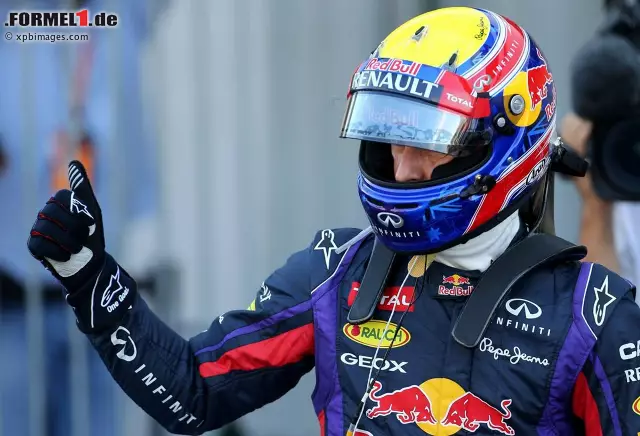 Foto zur News: Mark Webber konnte seine erste Pole-Position der Saison feiern. In den Jahren 2009-2012 hatte immer sein Teamkollege vorn gestanden.