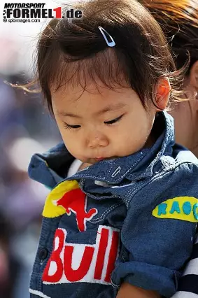 Ob es für diesen Fan auch ein Red Bull gegen die Müdigkeit gab? Foto zur News: Ob es für diesen Fan auch ein Red Bull gegen die Müdigkeit gab?