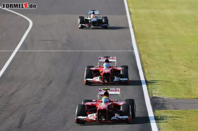 Massa vor Alonso, darf das sein? "Frontflügel-Strategie A, jetzt gleich!", funkte Rob Smedley dem Brasilianer ins Cockpit. Aber es kam nicht zur befürchteten Stallorder! Foto zur News: Massa vor Alonso, darf das sein? "Frontflügel-Strategie A, jetzt gleich!", funkte Rob Smedley dem Brasilianer ins Cockpit. Aber es kam nicht zur befürchteten Stallorder!