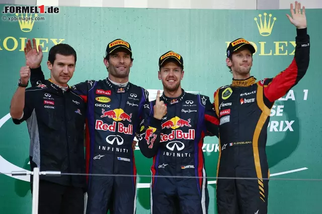 Sehr zur Freude der Fahrer auf dem Podium. Remi Taffin von Renault durfte den Teampokal entgegennehmen. Foto zur News: Sehr zur Freude der Fahrer auf dem Podium. Remi Taffin von Renault durfte den Teampokal entgegennehmen.