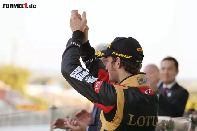 Foto zur News: Romain Grosjean durfte sich schon wieder für einen Podiumsplatz feiern lassen.