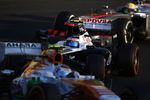 Foto zur News: Adrian Sutil (Force India), Valtteri Bottas (Williams) und Sergio Perez (McLaren)
