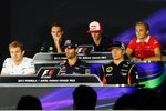 Foto zur News: Pressekonferenz mit Giedo van der Garde (Caterham), Daniel Ricciardo (Toro Rosso), Max Chilton (Marussia), Nico Rosberg (Mercedes), Mark Webber (Red Bull) und Kimi Räikkönen (Lotus)