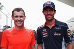 Foto zur News: Le-Mans-Legende Tom Kristensen und Mark Webber (Red Bull)