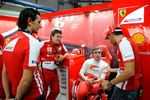 Gallerie: Die Ferrari-Spanier unter sich: Pedro de la Rosa, Fabrizio Borra, Fernando Alonso und Marc Gene