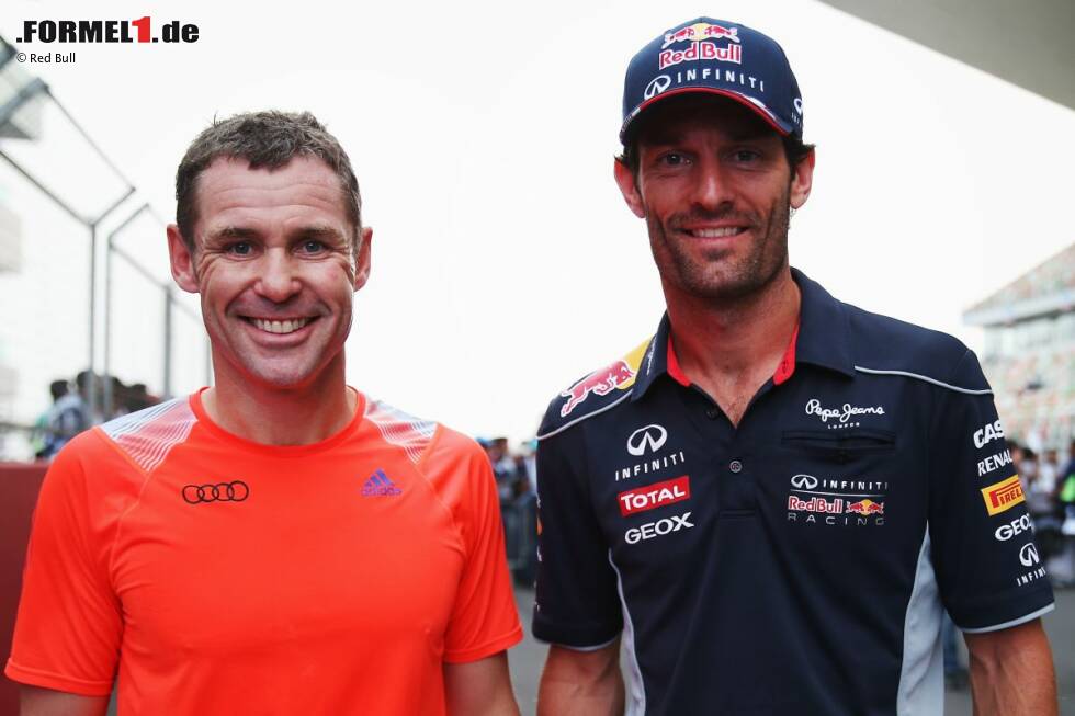 Foto zur News: Le-Mans-Legende Tom Kristensen und Mark Webber (Red Bull)