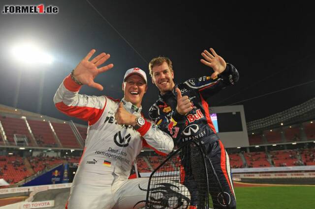 Foto zur News: Beim Race of Champions jubelten Schumacher und Vettel oft gemeinsam