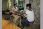 Foto zur News: Adrian Sutil (Force India) im Interview mit Chefredakteur Christian Nimmervoll