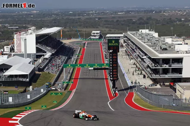 Rang elf ging unterdessen an Adrian Sutil im Force India. Dem Deutschen fehlten 1,414 Sekunden auf seinen Landsmann Vettel. Foto zur News: Rang elf ging unterdessen an Adrian Sutil im Force India. Dem Deutschen fehlten 1,414 Sekunden auf seinen Landsmann Vettel.
