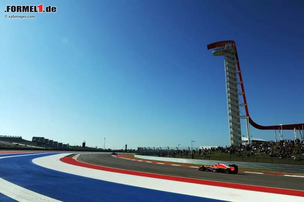 Foto zur News: Als der Neben sioch verzogen hatte, herrschte Traumwetter - hier im Bild Rodolfo Gonzalez (Marussia)