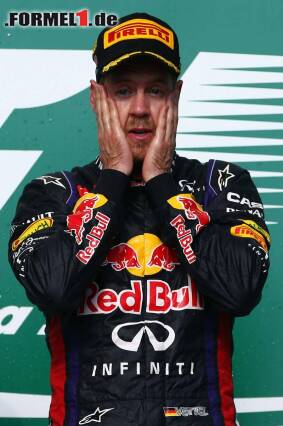 Foto zur News: Acht Siege in Folge in einer Formel-1-Saison, das ist neuer Formel-1-Rekord! Das kann der Champion selbst nicht so ganz glauben...
