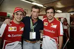 Gallerie: Fernando Alonso und Felipe Massa mit Antonio Banderas